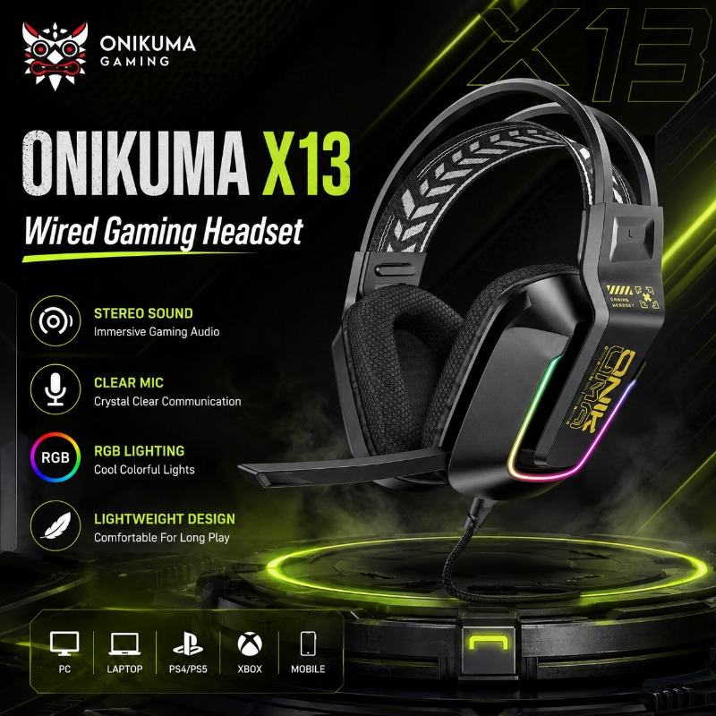 Słuchawki gamingowe ONIKUMA X1 – Gaming Headset Rgb recenzja i cena